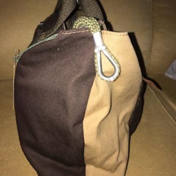 TSD Hidden Woods Canvas and Leather Brown Tote Bag electronics/computer case - Picture 6 of 16